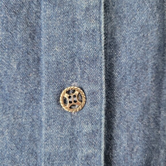 Allison Lane Y2K Vintage Denim 100% Cotton Embroidered Vest, Women’s L, EUC - Picture 3 of 8